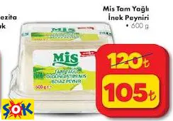 MİS TAM YAĞLI İNEK PEYNİRİ • 600 G MİS TAM YAĞLI İNEK PEYNİRİ • 600 G